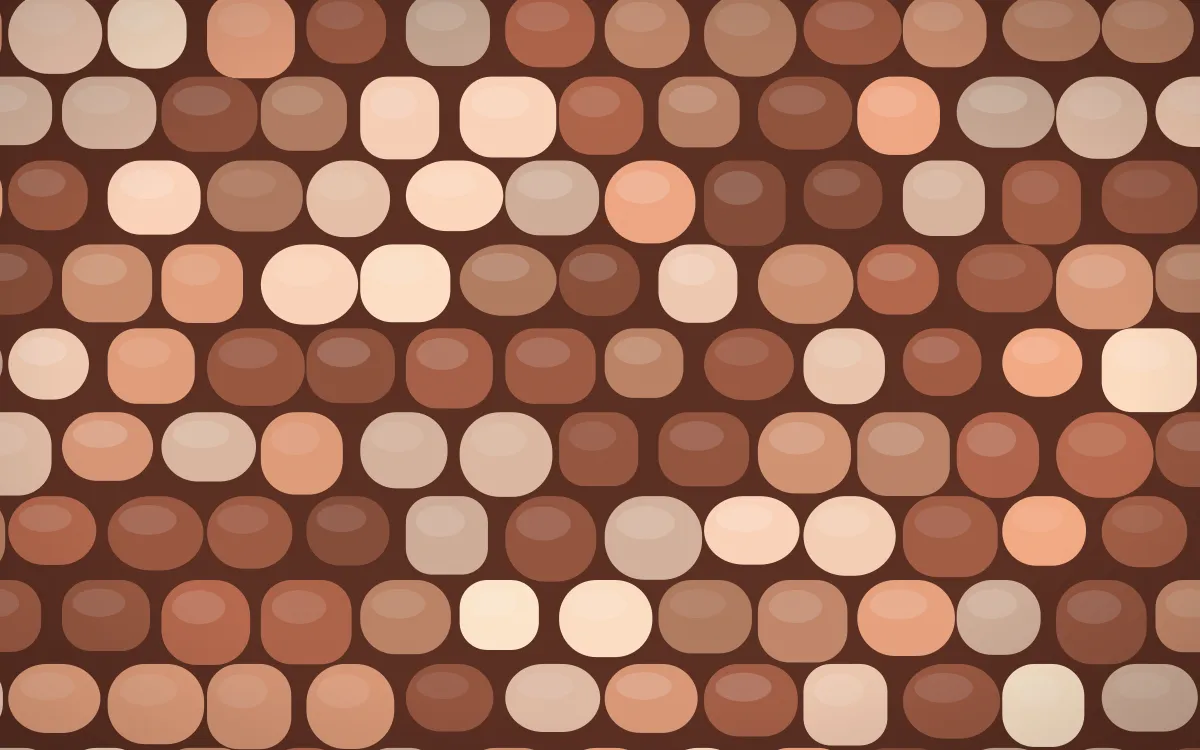Marrakech Rose Cobblestone — colourful orange and brown cobblestone background