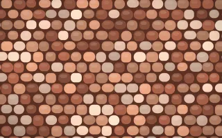 Marrakech Rose Petite Cobbles — colourful orange and brown cobblestone background