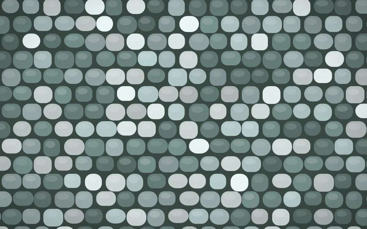 Pacific Fog Petite Cobbles — colourful teal and grey cobblestone background