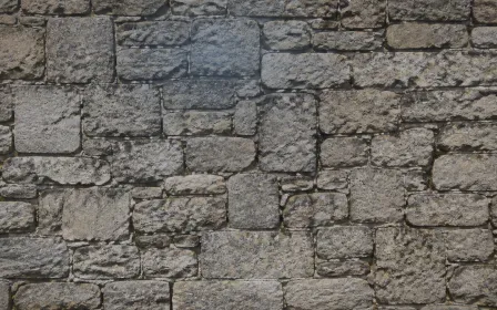 Cobblestone Candle Glow — dark blue cobblestone background