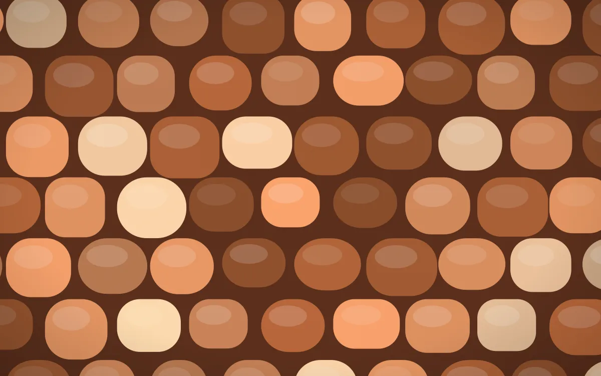 Sahara Dusk Grand Setts — colourful orange and brown cobblestone background
