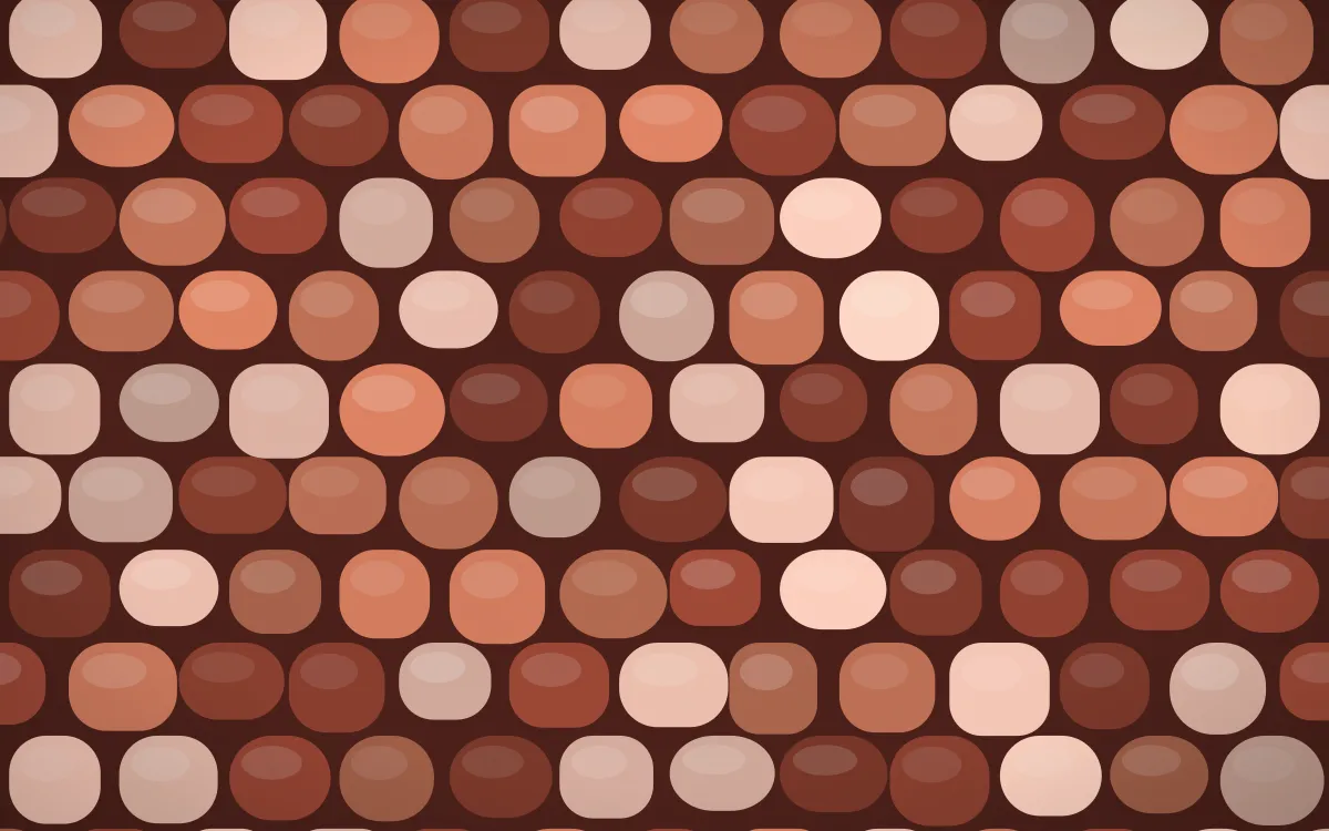 Venetian Rosso Cobblestone — dark orange, brown and red cobblestone background