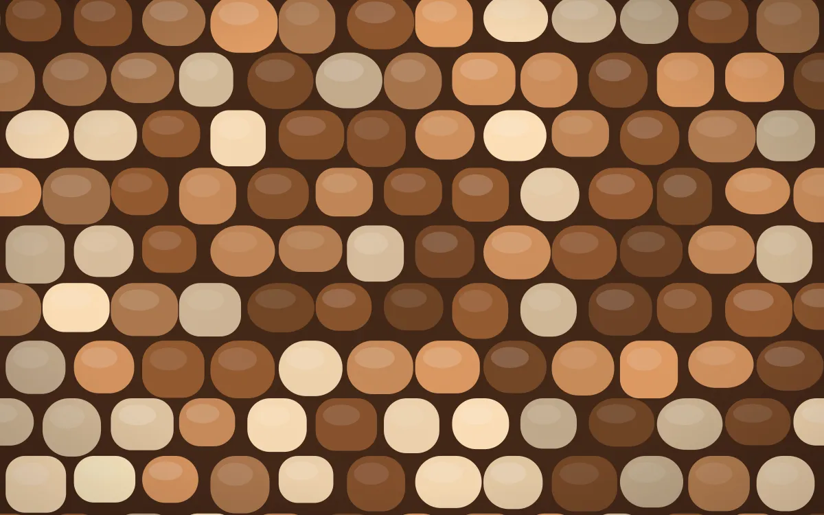 Zanzibar Spice Cobblestone — colourful orange and brown cobblestone background