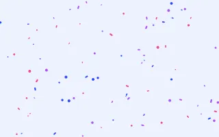 Pixoate Confetti Pixoate Confetti — colourful white, blue and purple confetti background