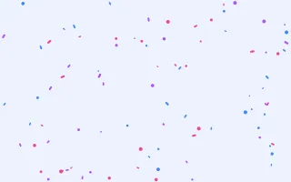 Pixoate Confetti II — colourful white, blue and purple confetti background, variation II