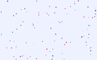 Pixoate Confetti II Pixoate Confetti II — colourful white, blue and purple confetti background, variation II