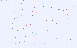 Pixoate Confetti III — colourful white, blue and purple confetti background, variation III