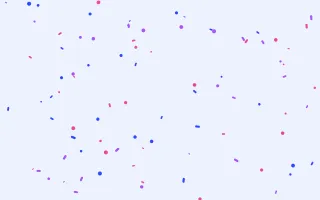 Pixoate Confetti III Pixoate Confetti III — colourful white, blue and purple confetti background, variation III