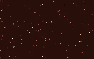 Coral Modern Burst II — dark black and red confetti background, variation II