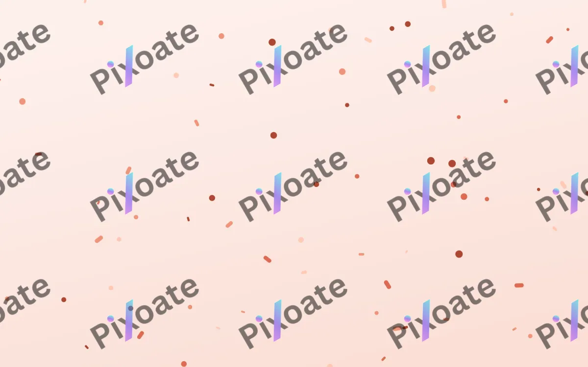 Coralline Toss — light orange, red and white confetti background