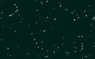 Cyber Mint Burst — dark black and green confetti background