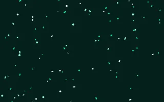 Cyber Mint Burst II — dark black and green confetti background, variation II
