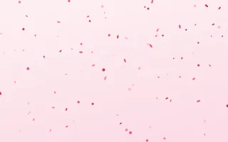 Flaminga Fête III — colourful red and white confetti background, variation III