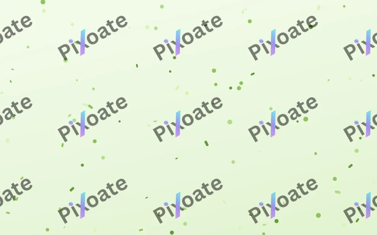 Honeydew Fête — light green and white confetti background