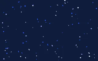 Klein Burst III — dark blue confetti background, variation III