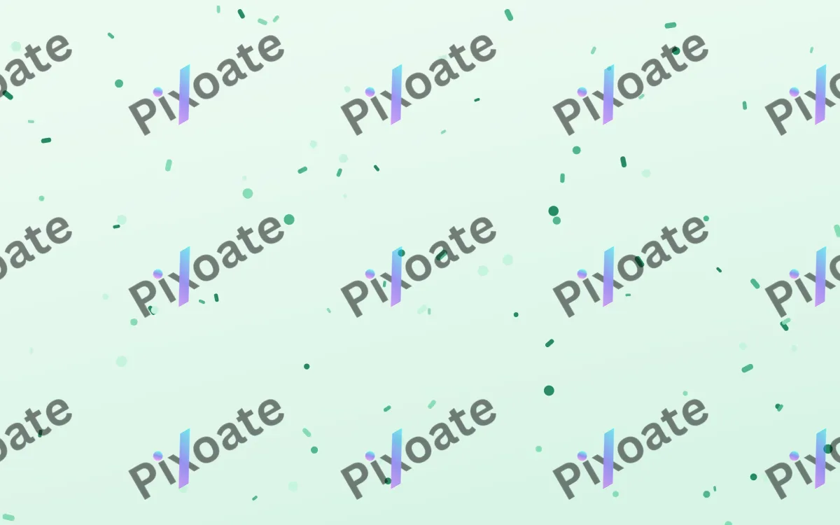 Mintaka Fête — light green and white confetti background