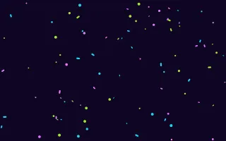 Neon Confetti III Neon Confetti III — dark black, teal and purple confetti background, variation III