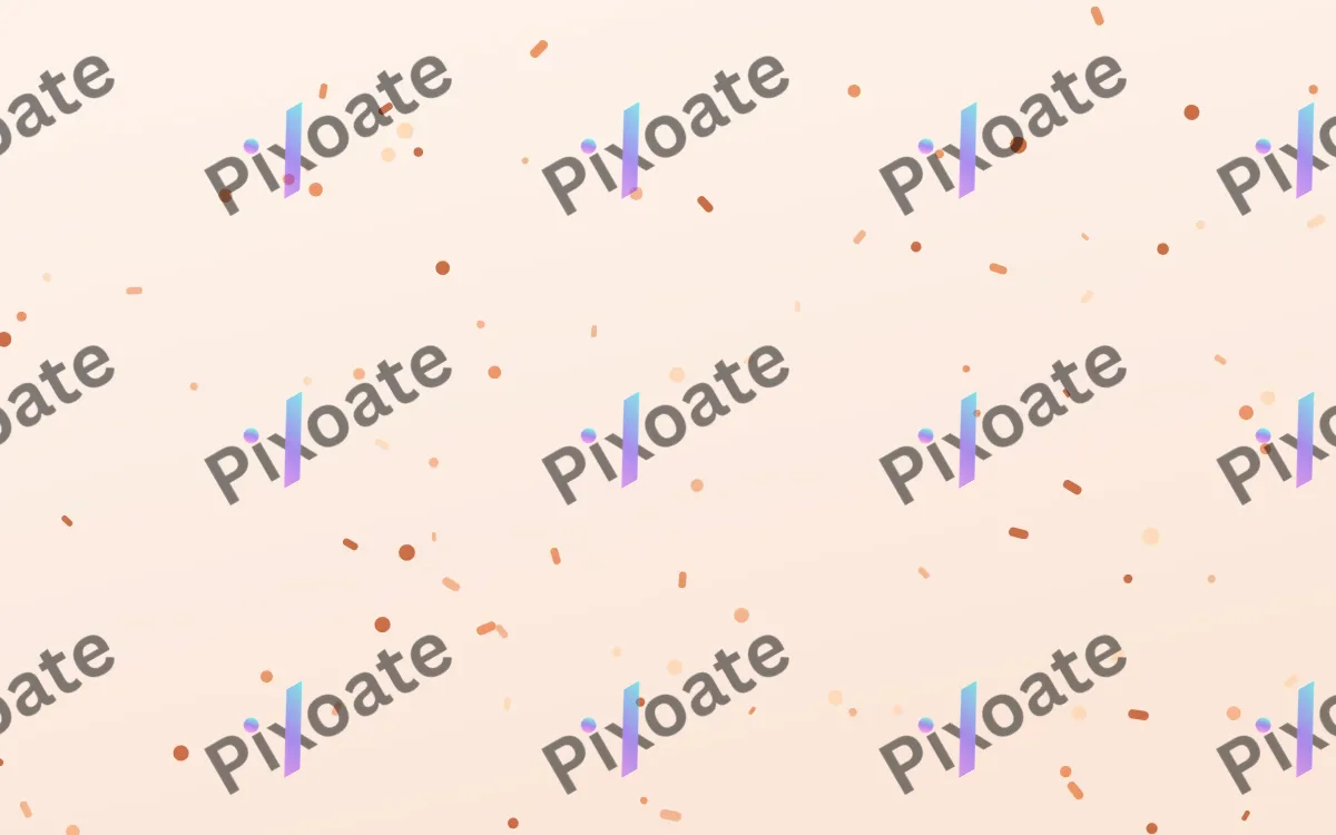 Peachette Fête — light orange and white confetti background