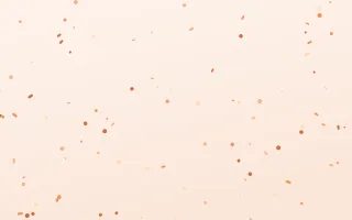 Peachette Fête II — light orange and white confetti background, variation II