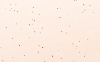 Peachette Fête III — light orange and white confetti background, variation III