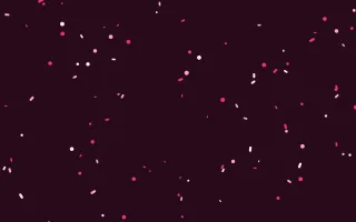 Punch Pink Burst II — dark black and pink confetti background, variation II
