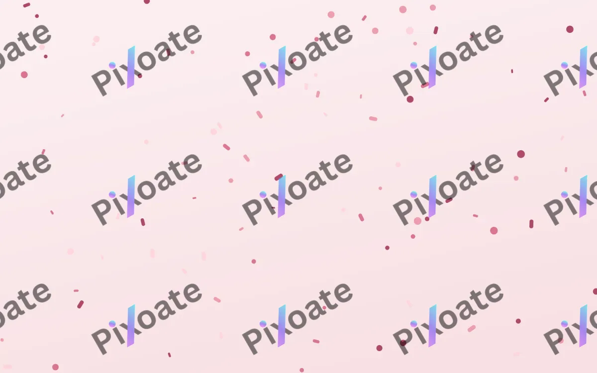 Rosea Fête — light red, pink and white confetti background