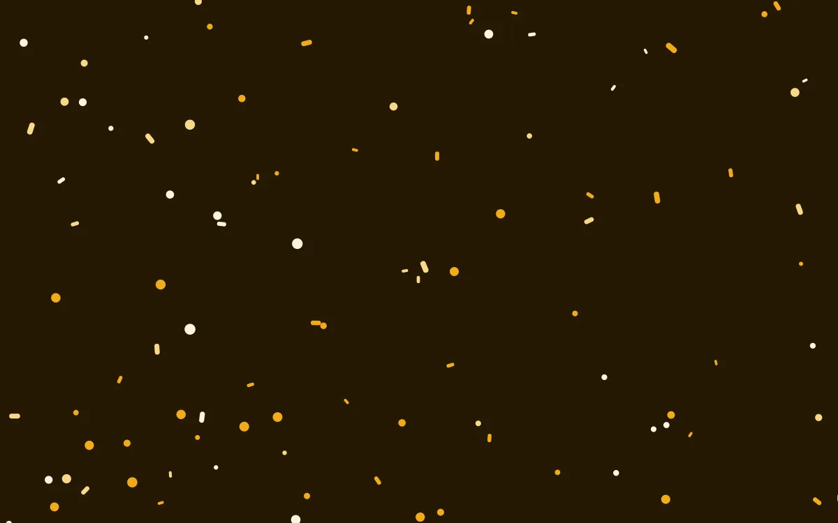 Solar Burst — dark black, gold and yellow confetti background
