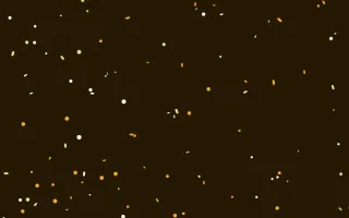 Solar Burst — dark black, gold and yellow confetti background