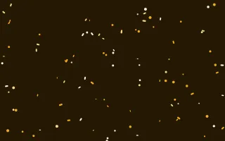 Solar Burst II — dark black, gold and yellow confetti background, variation II