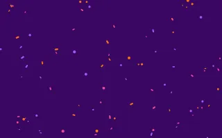 Sunset Confetti III Sunset Confetti III — colourful purple, orange and pink confetti background, variation III