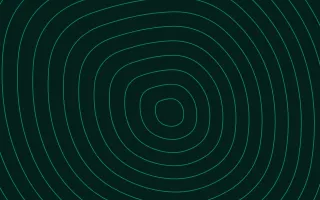 Cyber Mint Ink Lines II — dark black and green contour line background, variation II