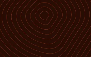 Flame Ink Lines II — dark black and orange contour line background, variation II