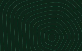 Monstera Ink Ink Lines II — dark black and green contour line background, variation II