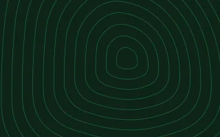 Monstera Ink Ink Lines III — dark black and green contour line background, variation III