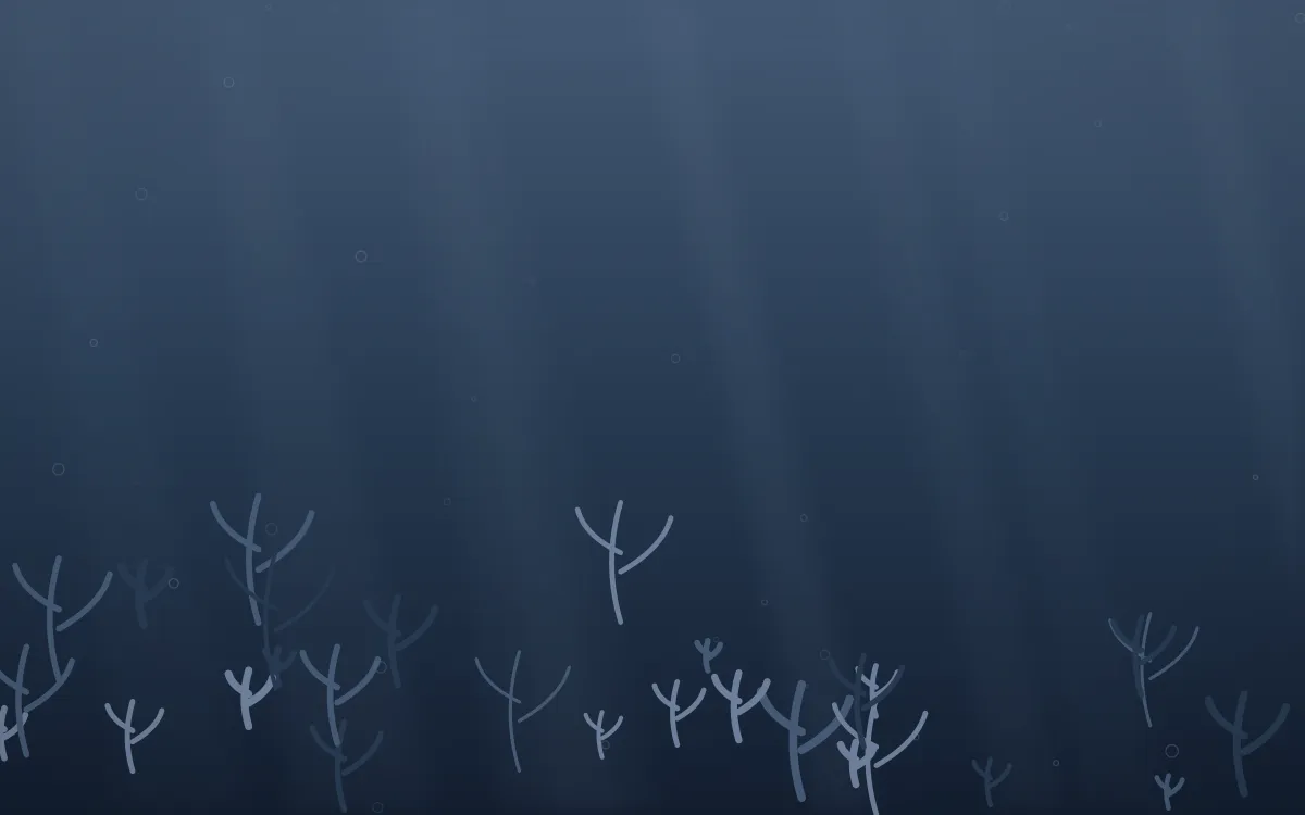 Blue Hour Coral Reef — dark blue coral reef background