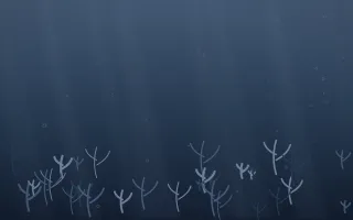 Blue Hour Coral Reef III — dark blue coral reef background, variation III