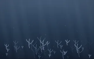 Blue Hour Coral Reef VIII — dark blue coral reef background, variation VIII