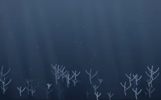 Blue Hour Coral Reef XI — dark blue coral reef background, variation XI