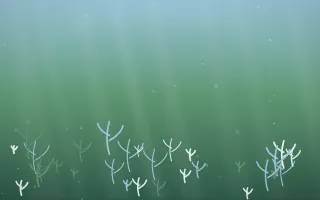 Clear Day Coral Reef II — light blue and green coral reef background, variation II
