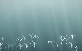 Coastal Mist Coral Reef III — light white and teal coral reef background, variation III
