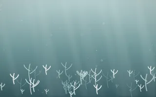 Coastal Mist Coral Reef IX — light white and teal coral reef background, variation IX