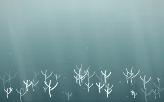 Coastal Mist Coral Reef VI — light white and teal coral reef background, variation VI