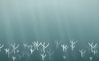 Coastal Mist Coral Reef VIII — light white and teal coral reef background, variation VIII