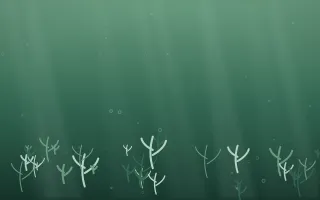Emerald Mist Coral Reef II — dark green coral reef background, variation II