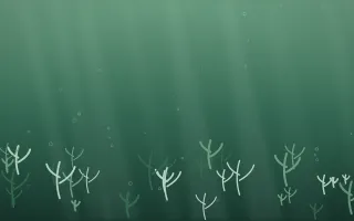 Emerald Mist Coral Reef III — dark green coral reef background, variation III