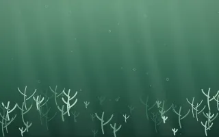 Emerald Mist Coral Reef IX — dark green coral reef background, variation IX