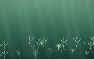 Emerald Mist Coral Reef VI — dark green coral reef background, variation VI