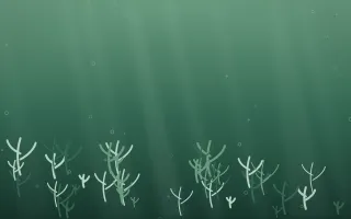 Emerald Mist Coral Reef VII — dark green coral reef background, variation VII