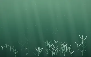Emerald Mist Coral Reef VIII — dark green coral reef background, variation VIII