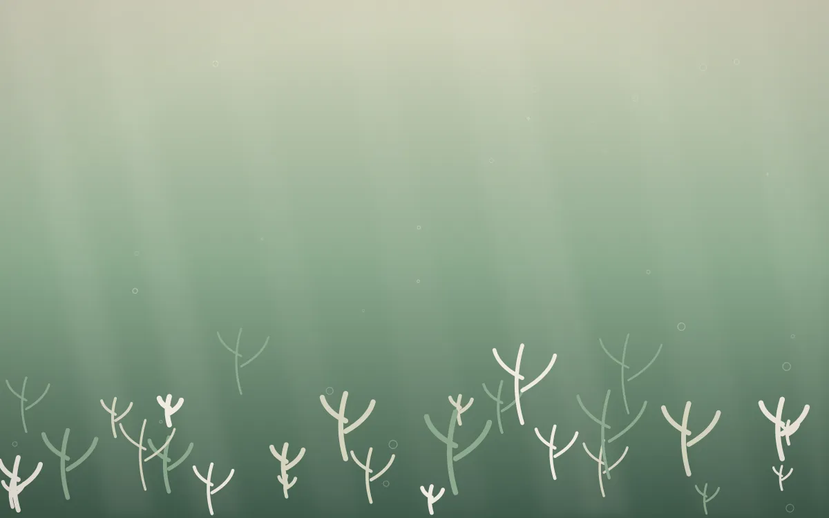 First Light Coral Reef — light beige and green coral reef background